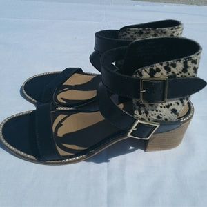 Matisse Orin Cowhide Hair Open Toe Sandals